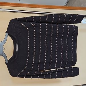 Loft Black and Gold Sweater